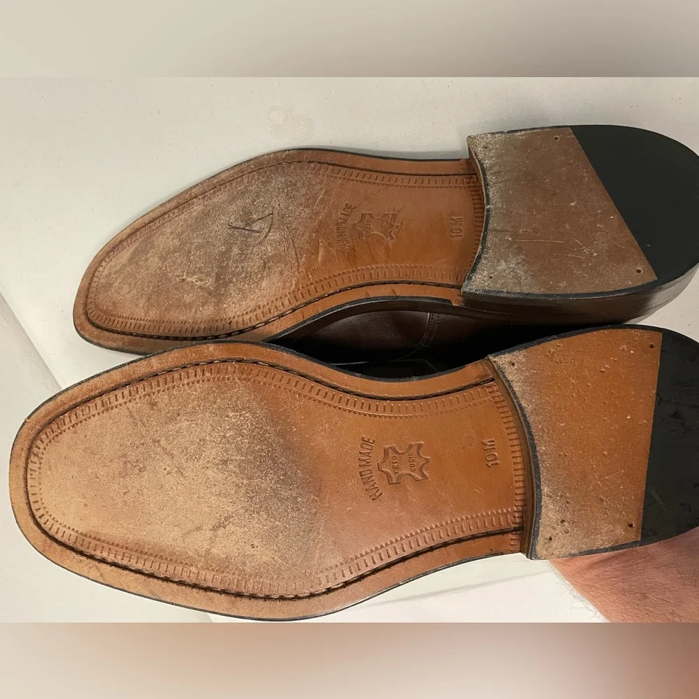 Neiman‎ Marcus Made in Spain Chunky Derby in Cordovan Brown Size 10 M